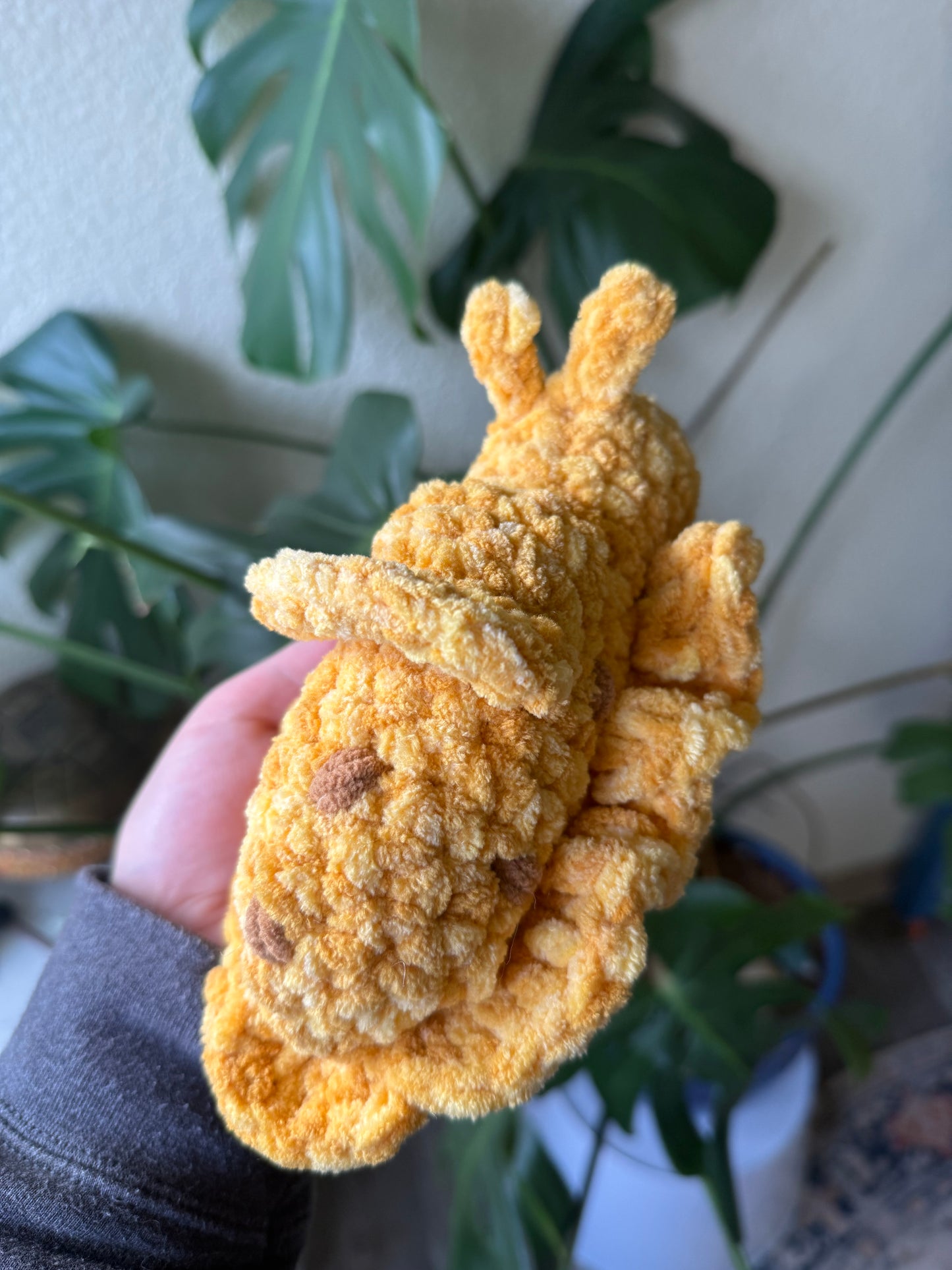 Crochet Banana Slug Plushie