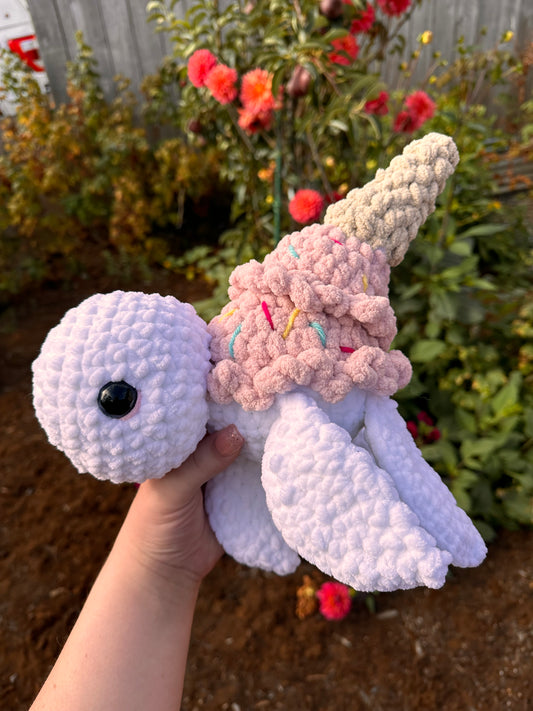 Crochet Ice-cream Turtle Plushie