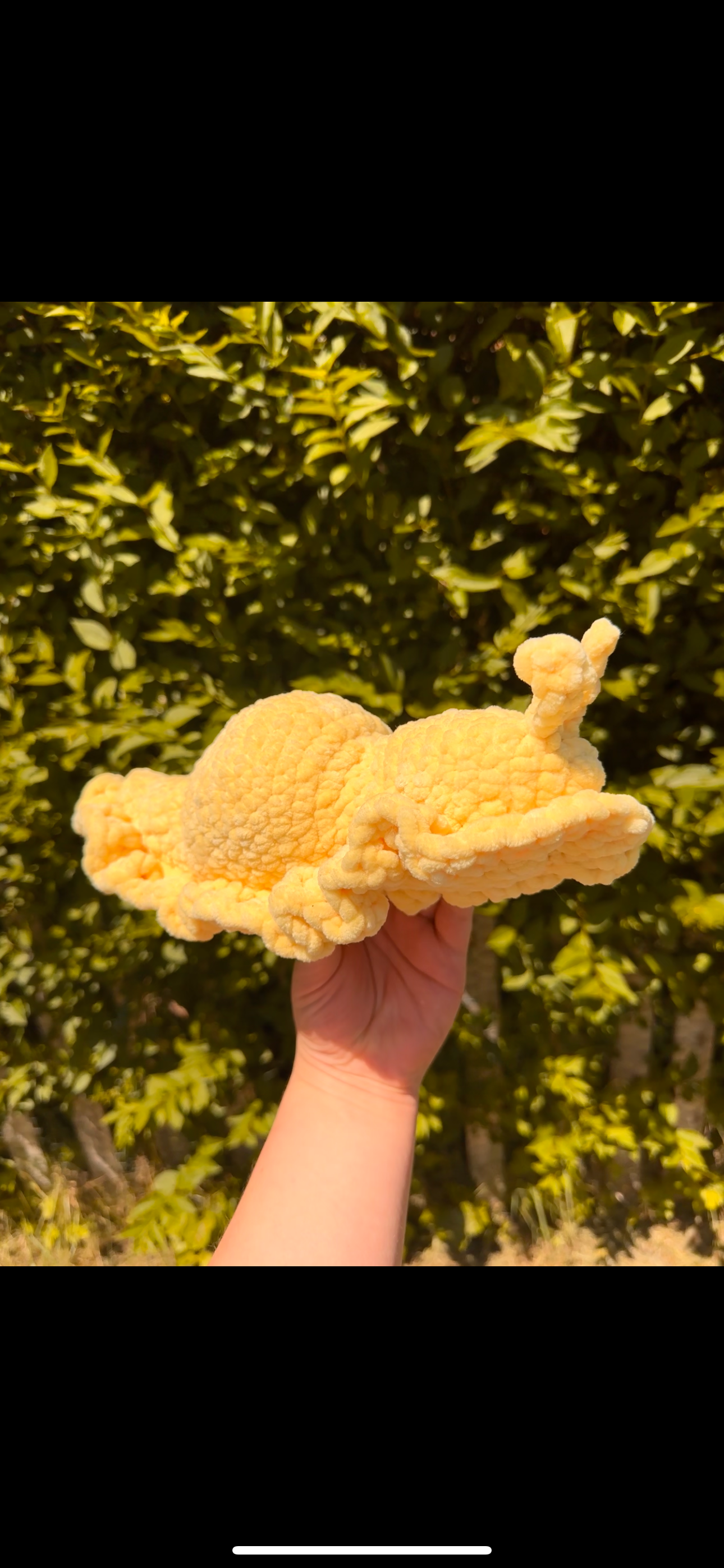 PLUSHIE: Crochet Banana Slug