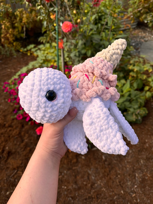 Crochet Ice-cream Turtle Plushie