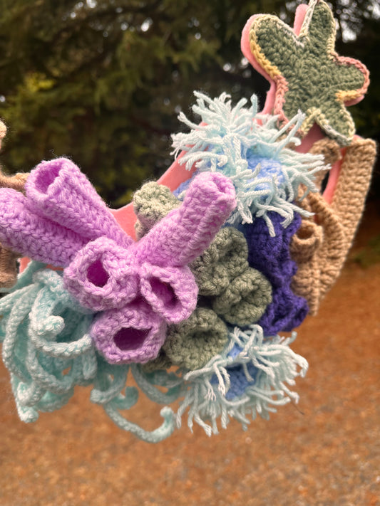 Crochet 3D Coral Reef (Wall Hanging Decor)