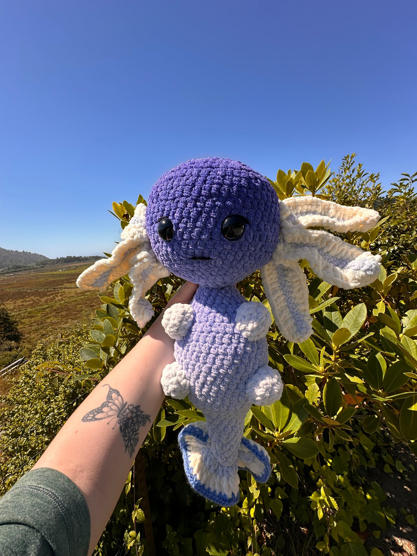 Giant Crochet Ombré Axolotl