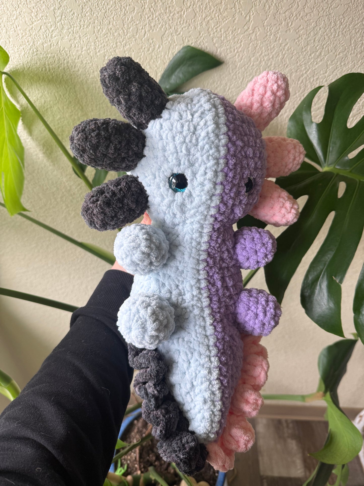 Giant Crochet Axolotl ~ Yin Yang