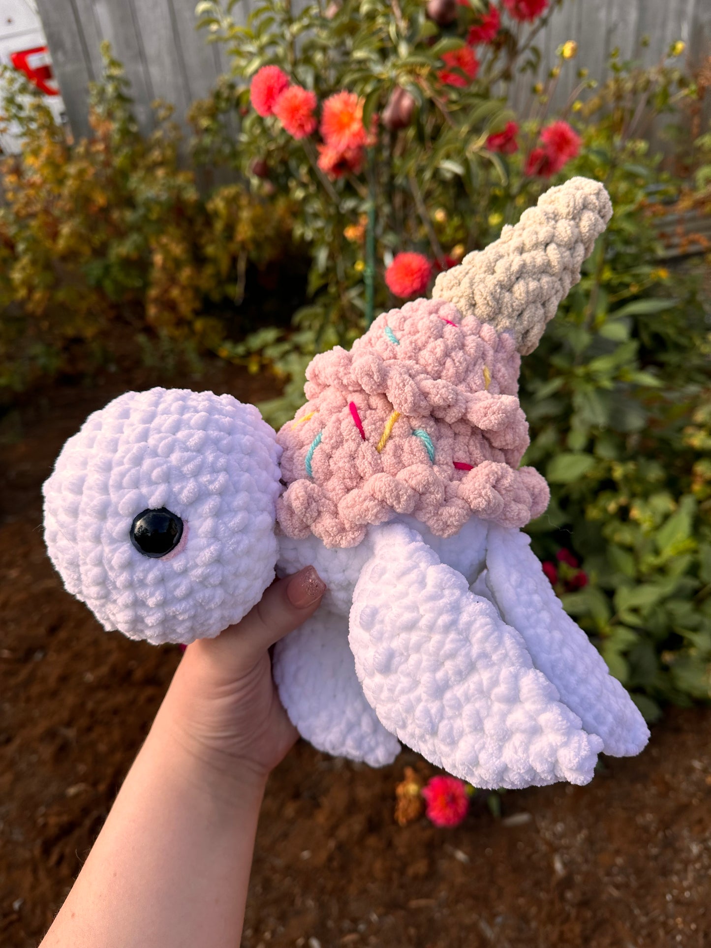 Crochet Ice-cream Turtle Plushie