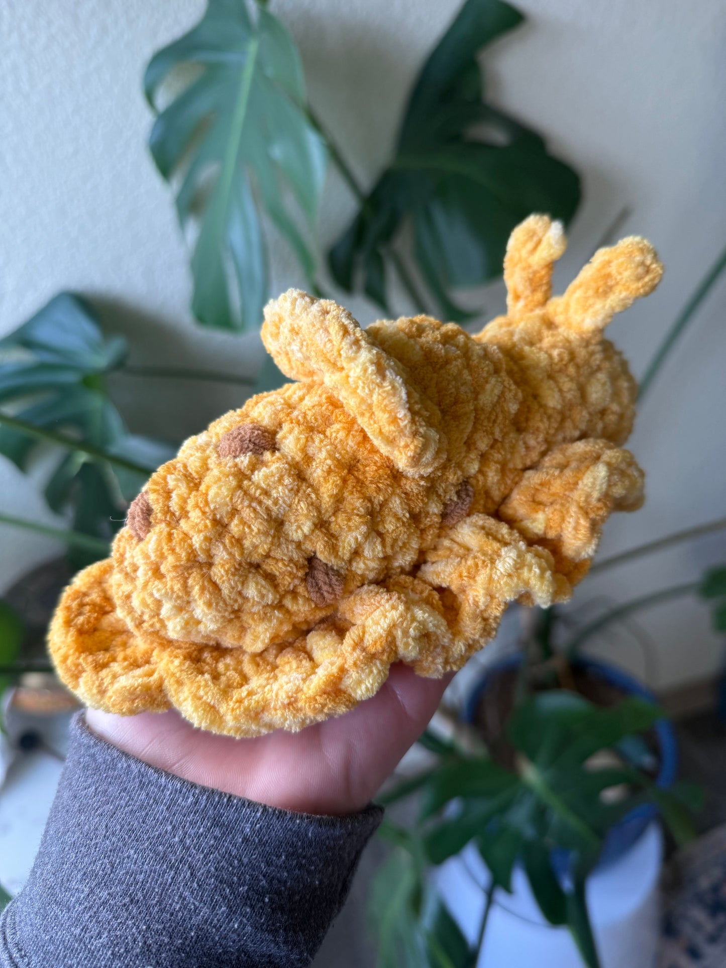 Crochet Banana Slug Plushie
