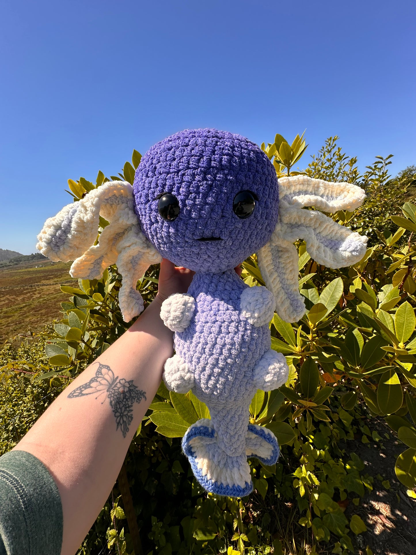 Giant Crochet Ombré Axolotl