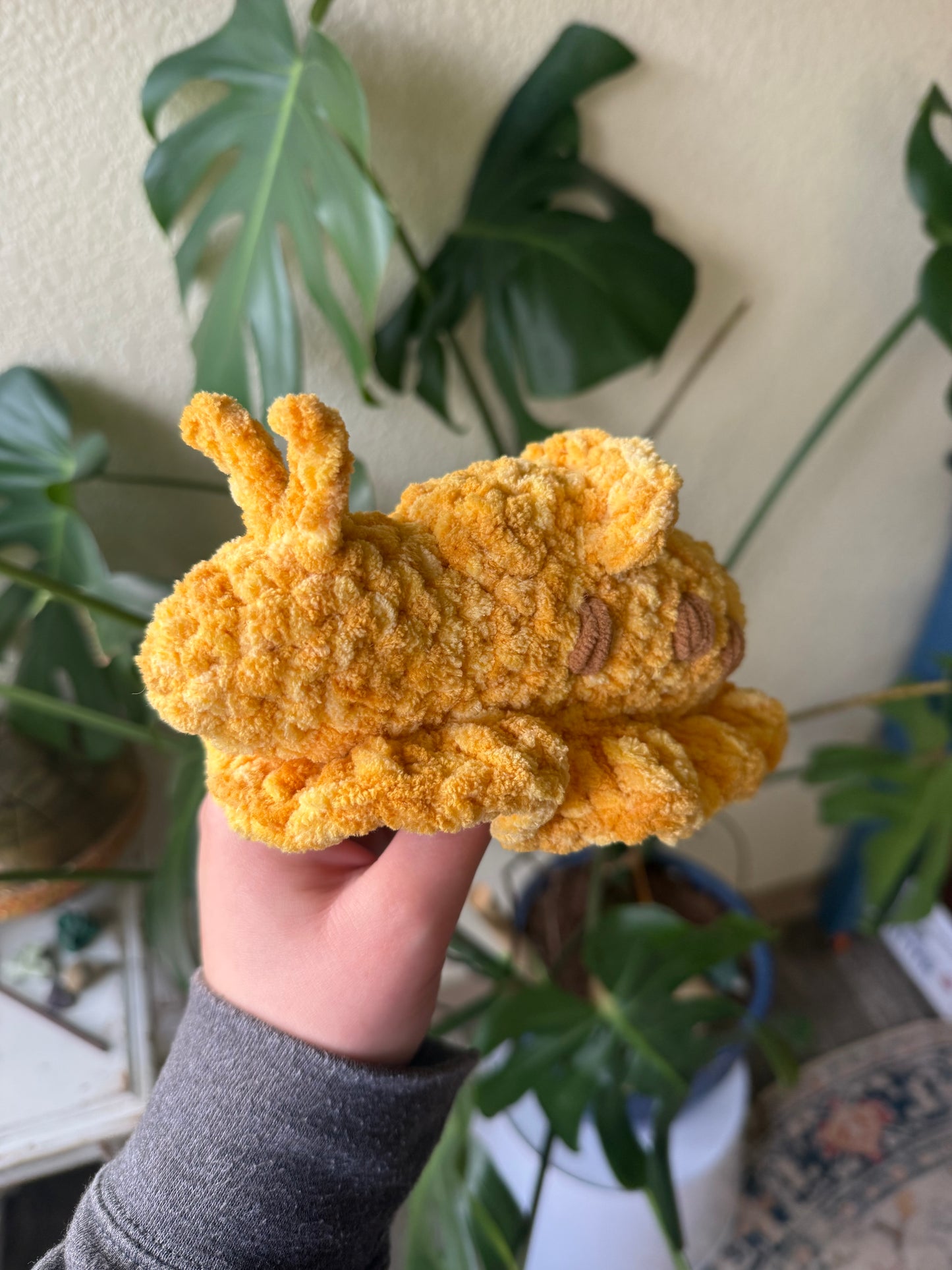 Crochet Banana Slug Plushie