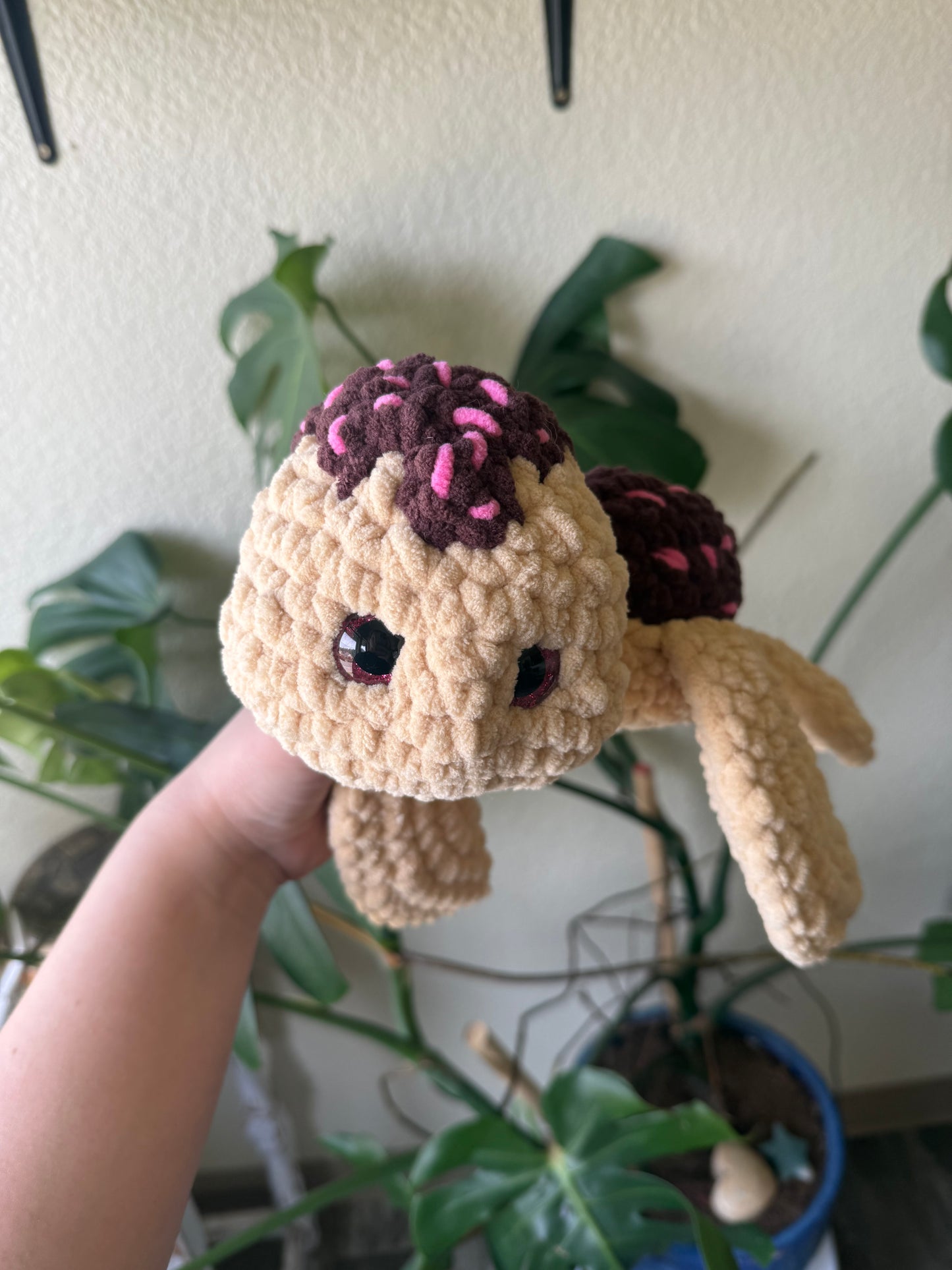 Crochet Chocolate Sprinkle Donut Turtle