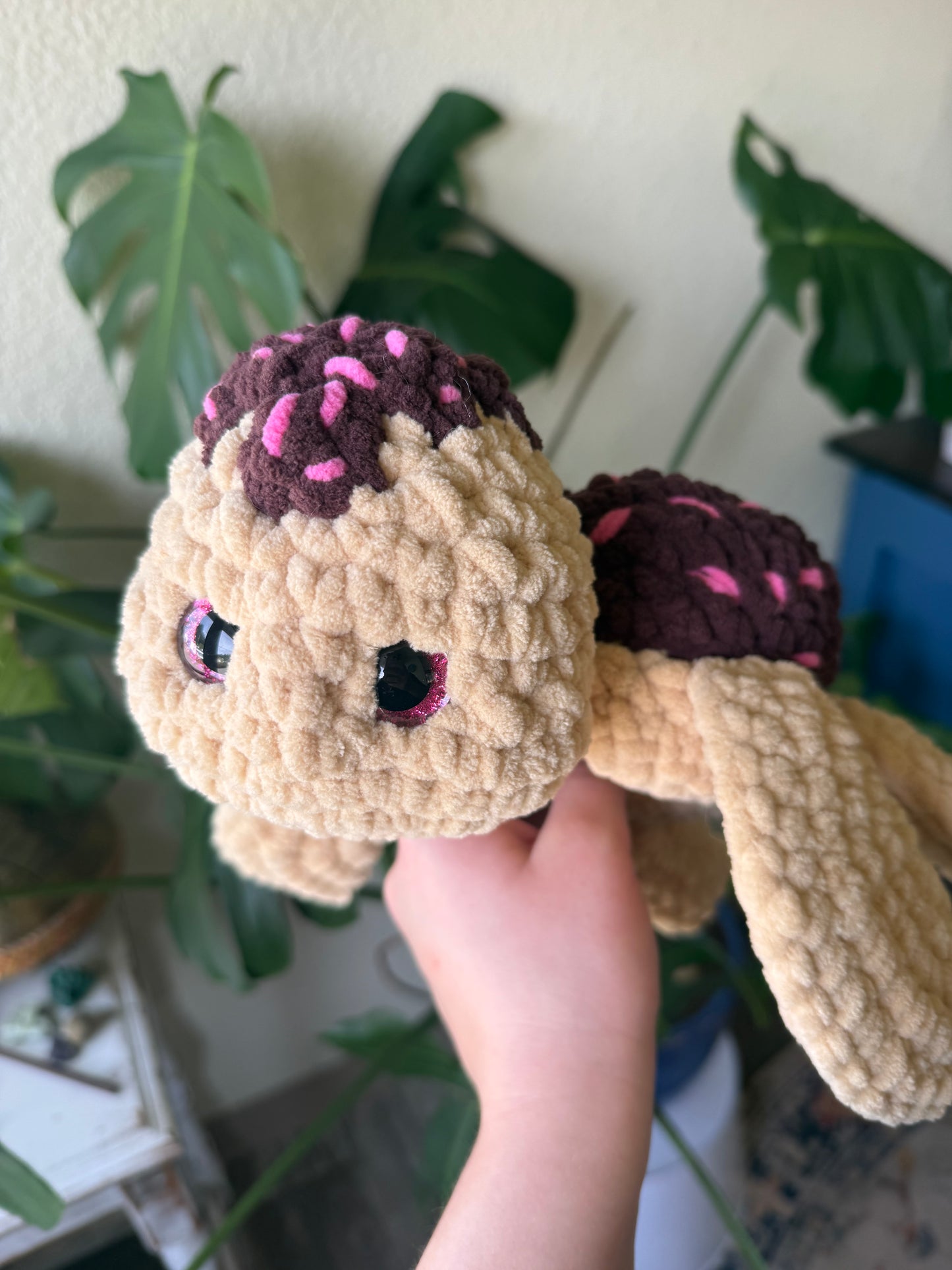 Crochet Chocolate Sprinkle Donut Turtle