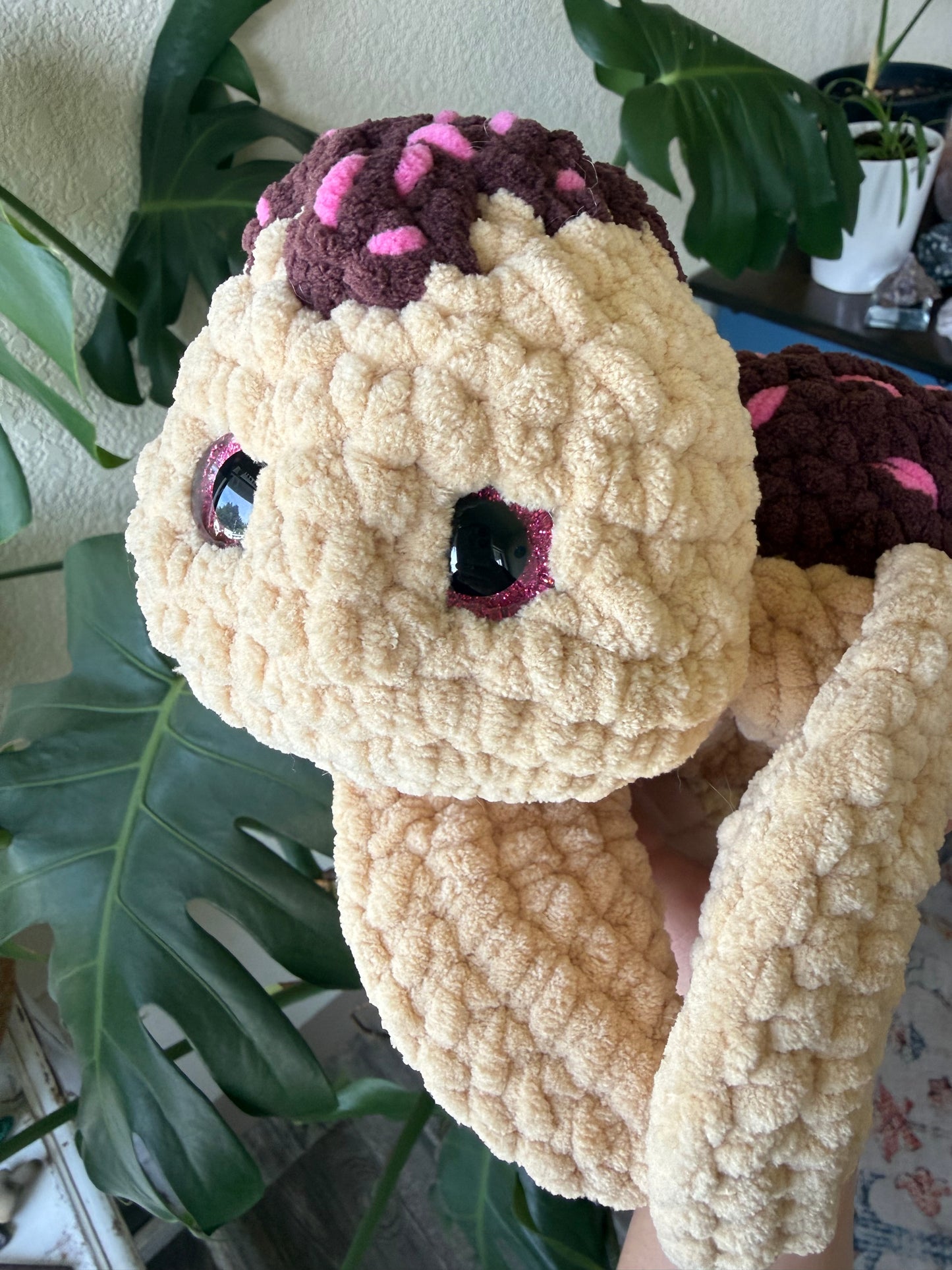 Crochet Chocolate Sprinkle Donut Turtle
